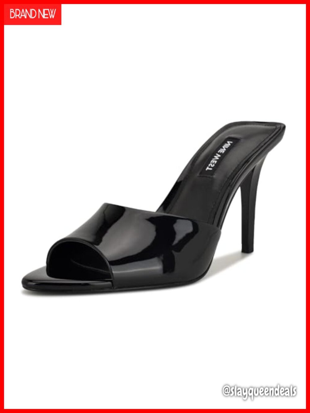 Nine West Hather Peep Toe Stiletto Heel Slingback Slip On Dress Sandal